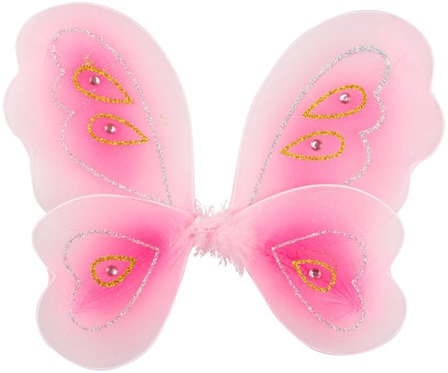 Boland set disfraz hada tul rosa alas purpurina elástico-3