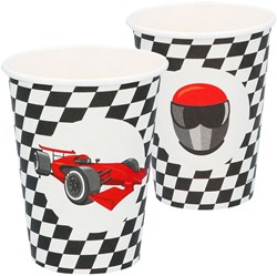 Boland vasos de papel racing - deporte - coche de carreras - 8 unidades - fiesta