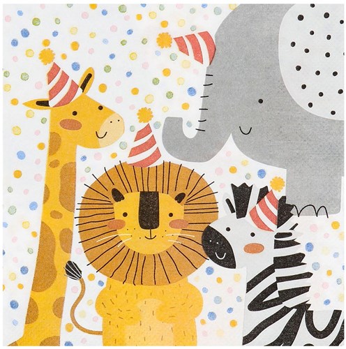 Boland servilletas de papel safari - 20 unidades - Fiesta infantil animales-2