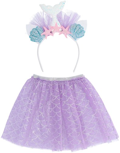 Boland disfraz de sirena con diadema y tutú para niños fantasía-2