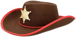 Boland sombrero vaquero sheriff negro para niños - sombrero disfraz
