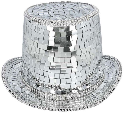 Boland sombrero disco plateado - accesorio retro para fiesta temática adultos-2
