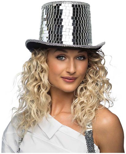 Boland sombrero disco plateado - accesorio retro para fiesta temática adultos-3