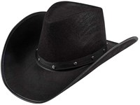 Boland sombrero vaquero Wichita negro - accesorio festival - 59 cm