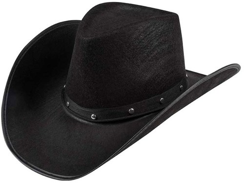 Boland sombrero vaquero Wichita negro - accesorio festival - 59 cm