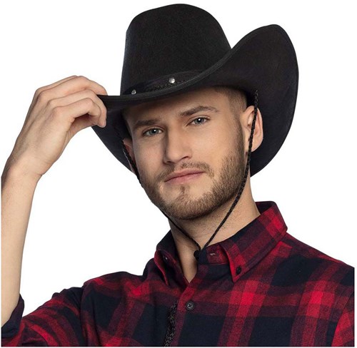 Boland sombrero vaquero Wichita negro - accesorio festival - 59 cm-3