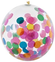 Boland globos confeti - set de 5 globos de látex coloridos para fiestas