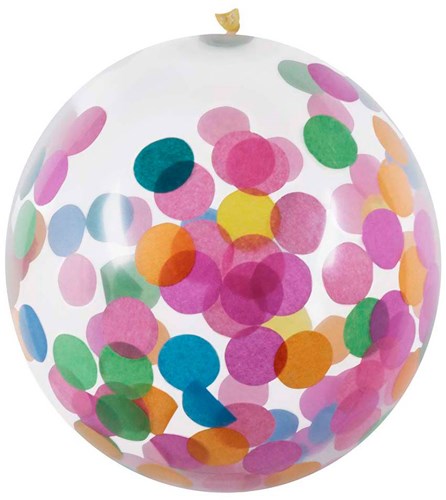 Boland globos confeti - set de 5 globos de látex coloridos para fiestas