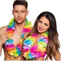 Boland collar hawaiano arcoíris deluxe XL - guirnalda de flores fiesta-2