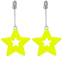 Boland pendientes neón amarillo estrella accesorio retro mujer