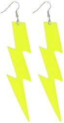 Boland pendientes neón amarillo rayo retro mujer fiesta 80s 90s