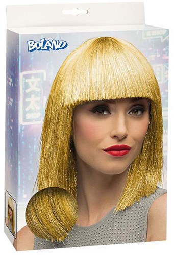 Boland peluca oro lisa media mujer brillo glamour fiesta