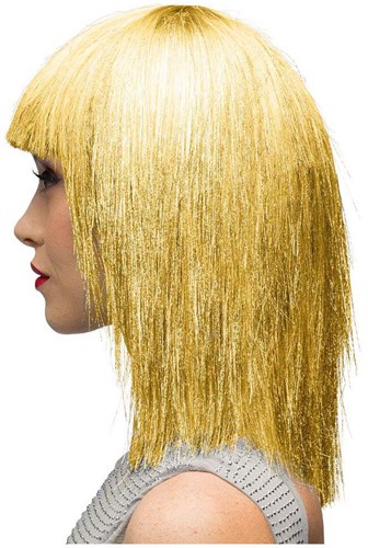 Boland peluca oro lisa media mujer brillo glamour fiesta-3