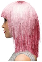 Boland peluca mujer rosa brillante media melena lisa showgirl glamour-3