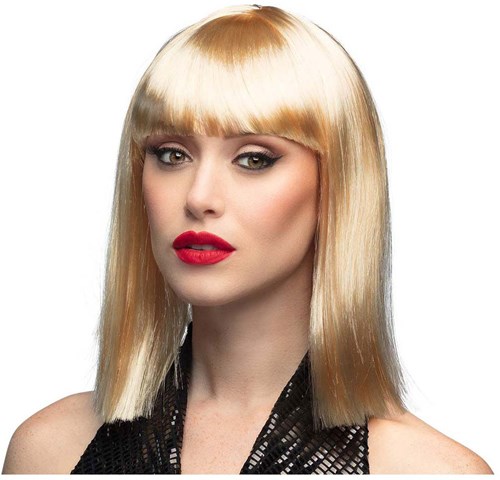 Boland peluca rubia lisa media mujer fiesta disco años 80 90-2