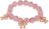 Great Pretenders pulsera de cuentas rosa con lazos - joya infantil fiesta