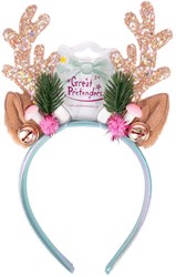 Great Pretenders diadema juguete Holiday Rudolph rosa menta