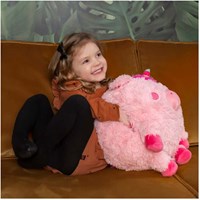 Noxxiez unicornio peluche cojín calientamanos rosa 35cm-2
