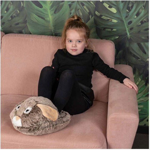 Noxxiez calentador de pies conejo - zapatillas cálidas para niños-2