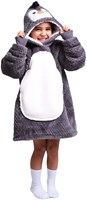 Noxxiez Hoodie Pingüino - Sudadera con Capucha para Niños 3-6 Años - Forro Polar Cálido