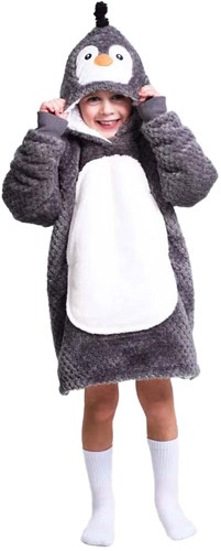 Noxxiez Hoodie Pingüino - Sudadera con Capucha para Niños 3-6 Años - Forro Polar Cálido-2