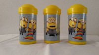 Vaso Minions con tapa - vaso escolar azul para niños-2