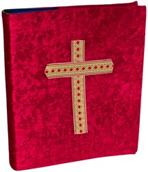 Haza funda de libro Sinterklaas cruz A4 poliéster rojo accesorio