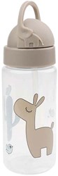 Done by Deer botella con pajita Lalee beige 350ml - botella infantil