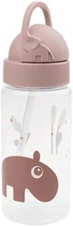 Done by Deer botella con pajita Ozzo rosa 350ml botella infantil