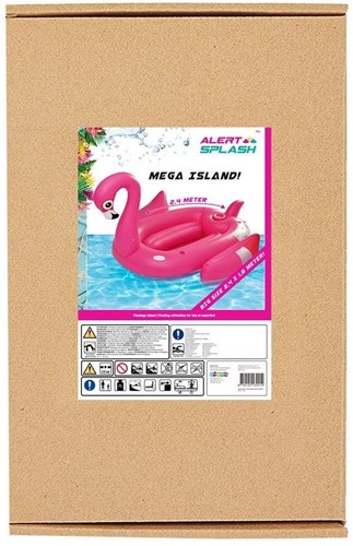 Alert isla hinchable flamenco piscina 240x180 cm con asas