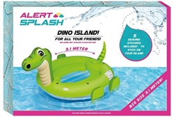 Alert isla inflable dinosaurio piscina 310x270x175 cm juguete