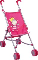 Bayer Chic 2000 carrito de muñecas rosa princesa con cinturón y ruedas dobles-3