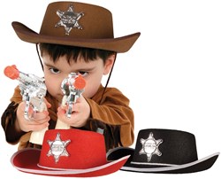 Boland sombrero vaquero fieltro niño disfraz sheriff 55 cm poliéster