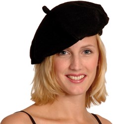 Boland - boina francesa negra - sombrero disfraz adultos mujer - Francia
