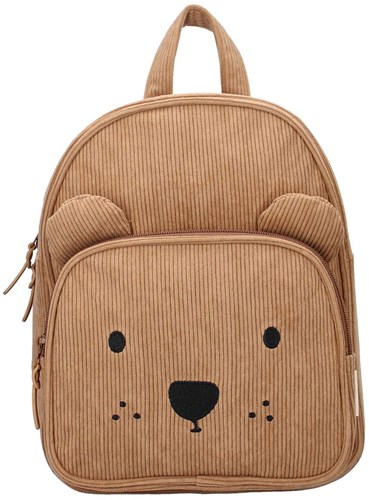 Mochila Kidzroom Beary Excited marrón oso de peluche pana infantil-2