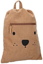 Bolsa de gimnasio osito Kidzroom Beary Excited pana beige bolsa infantil