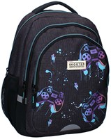 Vadobag mochila Game Face On con estampado de juego - mochila escolar negra