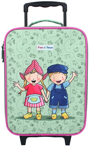 Vadobag maleta infantil Fien y Teun trolley amigos animales verde-2
