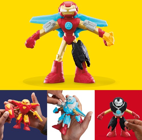 Hasbro Play-Doh Marvel Iron Man Set de Juego - Plastilina - Incluye Figura de Iron Man-3