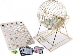 Angel Toys bombo de bingo - gran set de bingo con cartones
