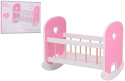 Johntoy cuna de madera para muñecas Baby Rose cama mecedora juguete