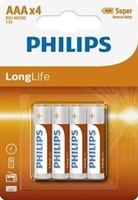 Batería AAA Philips Long Life 4 unidades - Pilas AAA para juguetes-3