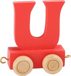 Small Foot tren de letras de madera U rojo juguete tren FSC
