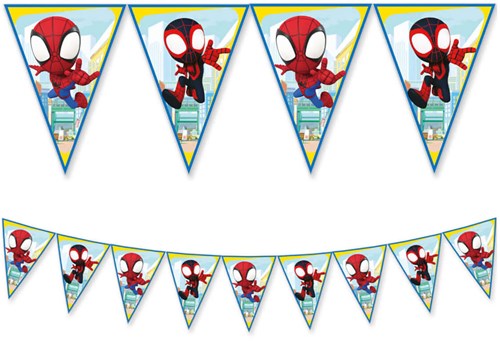 Globos guirnalda de papel Spidey FSC 3 metros decoración fiesta infantil