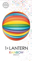 Globos farolillo de papel arcoíris redondo 25cm decoración fiesta