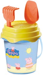 Mondo Peppa Pig set de playa cubo 6 piezas juguete de plástico