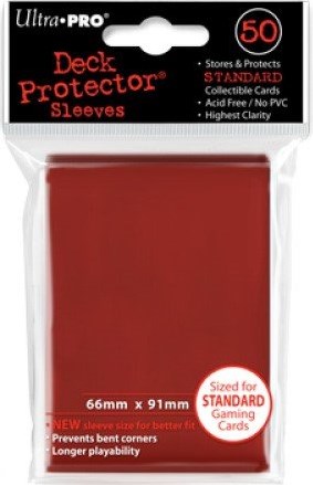 Ultra Pro fundas para cartas rojas 50 unidades tamaño estándar protección