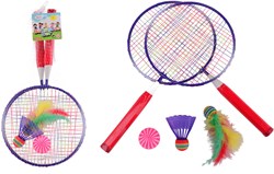 Johntoy set de bádminton para niños - juguete exterior colorido