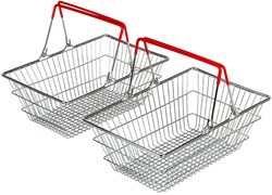 BigJigs cesta de la compra de metal para niños - set de 2 - juego de rol