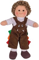 BigJigs muñeca de peluche Jack - muñeca suave 28 cm para niños